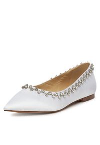 Eva Minge Baleriny MILA-V1166-28-1 Biały. Kolor: biały. Materiał: materiał