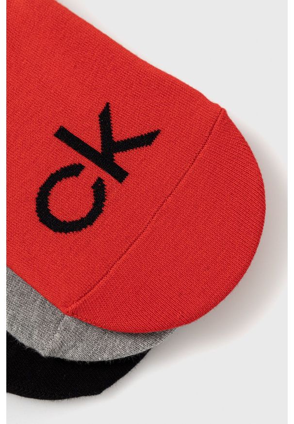 Calvin Klein Skarpetki (3-pack) męskie kolor czerwony. Kolor: czerwony