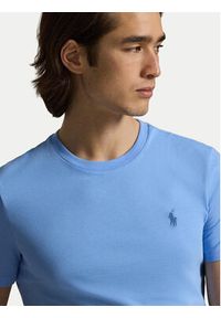 Polo Ralph Lauren T-Shirt 710671438526 Niebieski Custom Slim Fit. Typ kołnierza: polo. Kolor: niebieski. Materiał: bawełna #5