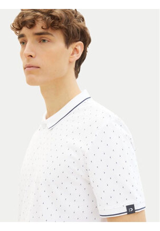 Tom Tailor Denim Polo 1040465 Biały Regular Fit. Typ kołnierza: polo. Kolor: biały. Materiał: bawełna