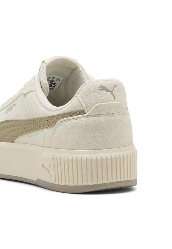 Puma - Damskie sneakersy Carina Mia Suede PUMA Alpine Snow Ice Coffee White Beige. Okazja: na co dzień. Kolor: biały, wielokolorowy, beżowy. Model: Puma Suede. Sport: turystyka piesza, tenis