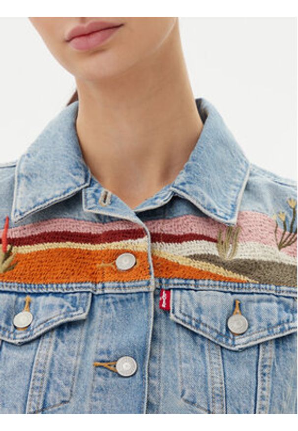 Levi's® Kamizelka 002A7-0000 Niebieski Standard Fit. Kolor: niebieski. Materiał: bawełna, jeans