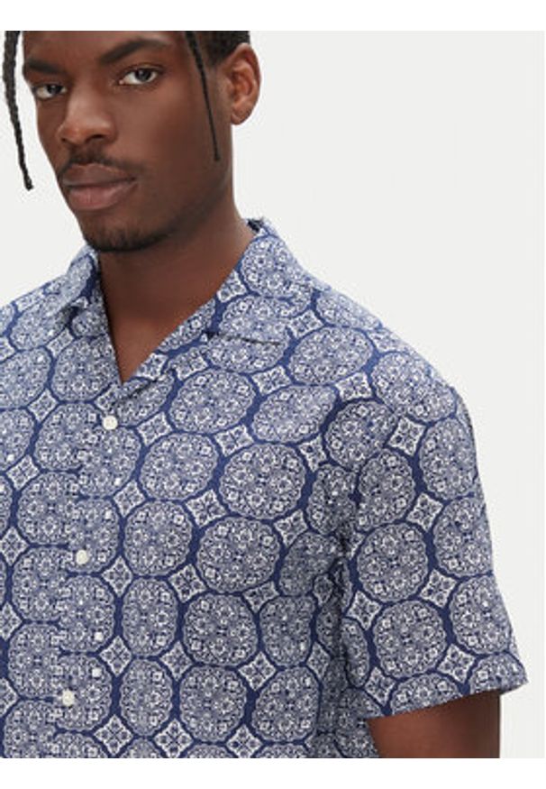 Jack & Jones - Jack&Jones Komplet koszula i szorty materiałowe Seersucker 12284648 Niebieski Relaxed Fit. Kolor: niebieski. Materiał: bawełna