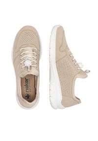 Rieker Sneakersy L3254-62 Beżowy. Kolor: beżowy. Materiał: materiał #3