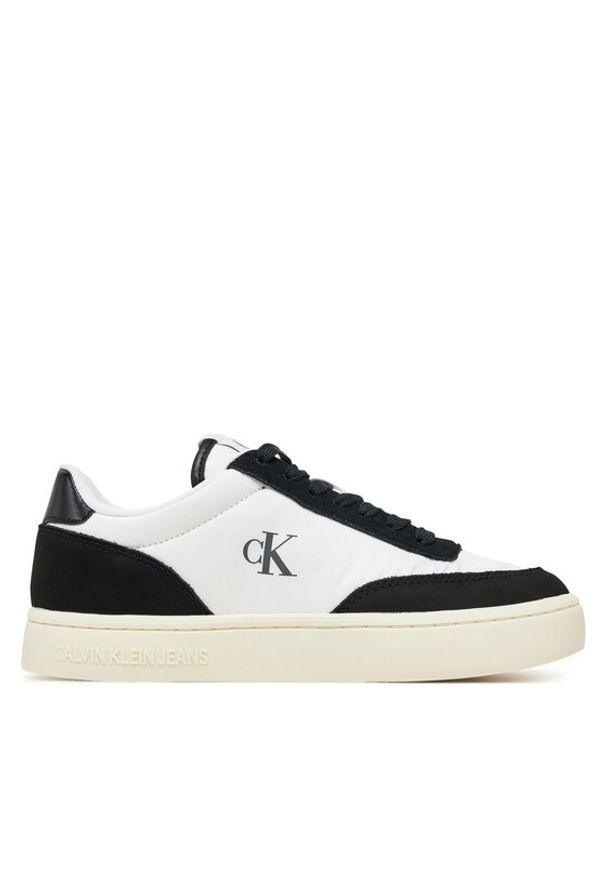 Calvin Klein Jeans Sneakersy Classic Cupsole Mix In YW0YW01767 Biały. Kolor: biały. Materiał: zamsz, skóra