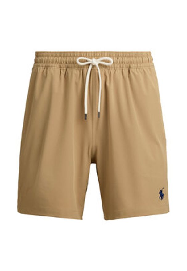 Polo Ralph Lauren Szorty kąpielowe 710957782502 Beżowy Regular Fit. Kolor: beżowy. Materiał: syntetyk