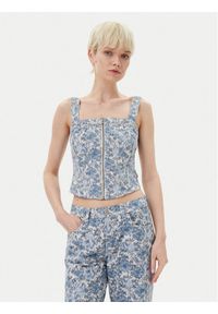 Levi's® Bluzka 001W4-0001 Niebieski Slim Fit. Kolor: niebieski. Materiał: bawełna