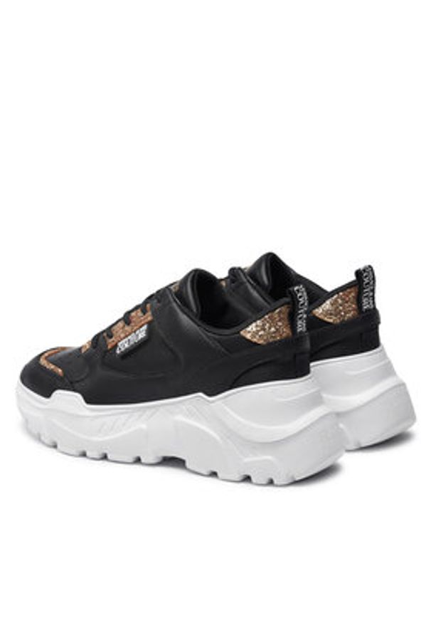 Versace Jeans Couture Sneakersy Speedtrack 77VA3SC2 Czarny. Kolor: czarny. Materiał: skóra