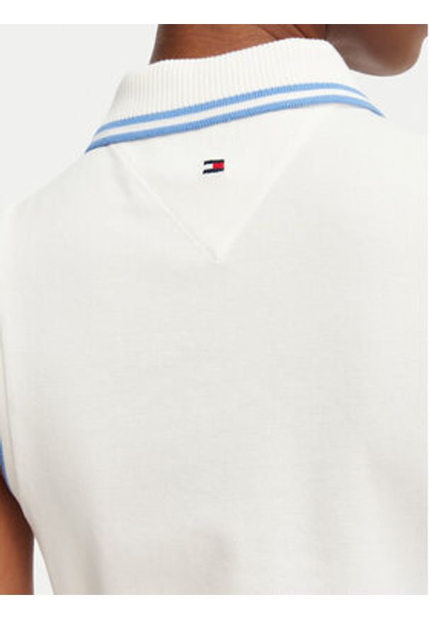 TOMMY HILFIGER - Tommy Hilfiger Polo 1985 WW0WW49561 Biały Slim Fit. Typ kołnierza: polo. Kolor: biały. Materiał: bawełna