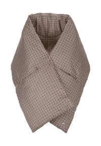 Ochnik - Puchowy szalik damski z kieszeniami. Kolor: brązowy. Materiał: poliester #3