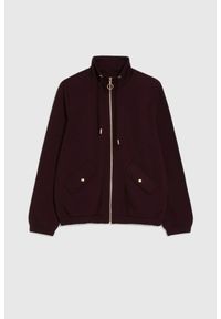 MOODO - Rozpinana bluza burgundowa. Kolor: czerwony. Materiał: poliester, elastan, wiskoza #1