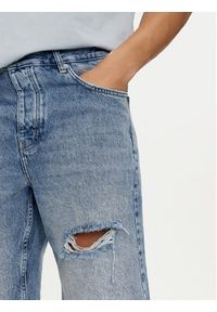 Karl Lagerfeld Jeans Szorty jeansowe 241D1117 Niebieski Relaxed Fit. Kolor: niebieski. Materiał: bawełna #4