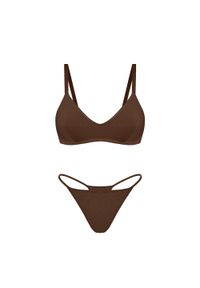 Intica - Komplet bielizny z miękkiego materiału na co dzień i okazje Kenul. Kolor: brązowy. Materiał: materiał