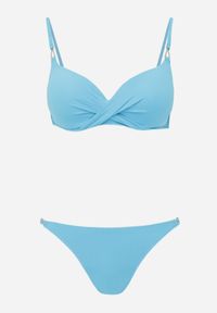 Born2be - Czarne Bikini Biustonosz z Koralikami i Kokardą i Wiązane Figi Kąpielowe Raicine. Kolekcja: plus size. Kolor: czarny. Długość: długie #6