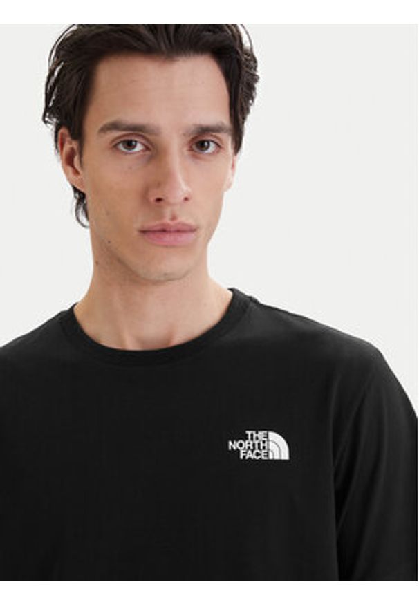 The North Face T-Shirt Vertical NF0A8GV1 Czarny Regular Fit. Kolor: czarny. Materiał: bawełna