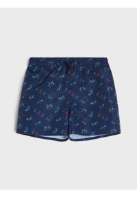 Sinsay - Szorty kąpielowe z motywem gamingowym - granatowy. Kolor: niebieski #1