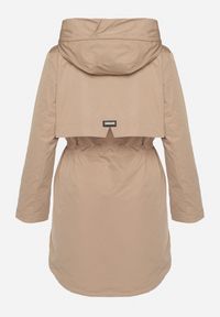 Born2be - Beżowa Kurtka Parka z Kapturem Ściągana Troczkami z Regulowanymi Rękawami Terilles. Okazja: na co dzień. Typ kołnierza: kaptur. Kolor: beżowy. Materiał: jeans. Styl: casual, elegancki #7