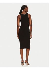 MICHAEL Michael Kors Sukienka dzianinowa MT482IL33D Czarny Slim Fit. Kolor: czarny. Materiał: wiskoza #9