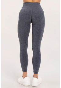 GYM GLAMOUR - Legginsy fitness damskie Gym Glamour seamless push up. Kolor: szary. Sport: fitness