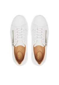Clarks Sneakersy Hollyrose Zip 26185917 Biały. Kolor: biały. Materiał: skóra #4