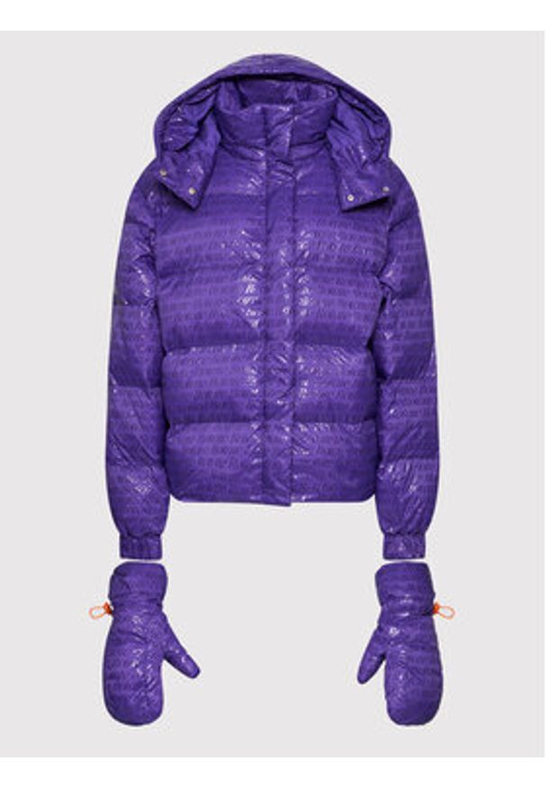 ROTATE Kurtka zimowa Tina RT784 Fioletowy Oversize. Kolor: fioletowy. Materiał: syntetyk. Sezon: zima