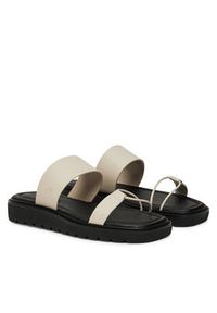 Calvin Klein Jeans Klapki Rope Sandal Soft Lth Mg YW0YW01864 Écru. Materiał: skóra #4