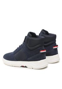 TOMMY HILFIGER - Tommy Hilfiger Sneakersy Core Mix Suede Hybrid Boot FM0FM04596 Granatowy. Kolor: niebieski. Materiał: skóra, zamsz #6