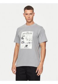 New Balance T-Shirt Poster MT41595 Szary Regular Fit. Kolor: szary. Materiał: bawełna #1
