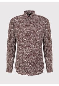 Pako Lorente - Casualowa brązowa koszula w paisley. Okazja: na co dzień. Kolor: brązowy. Materiał: bawełna. Długość rękawa: długi rękaw. Długość: długie. Wzór: paisley. Styl: casual #3