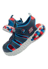 skechers - Buty do chodzenia dla dzieci Skechers 402213LNVRD. Zapięcie: rzepy. Kolor: niebieski. Materiał: syntetyk, tkanina, materiał. Sezon: lato