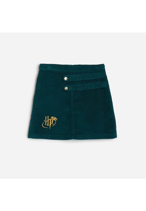 Reserved - Sztruksowa spódnica Harry Potter - Khaki. Kolor: brązowy. Materiał: sztruks