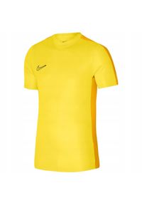 Nike - Męska Koszulka Academy DriFIT. Kolor: żółty. Sport: turystyka piesza