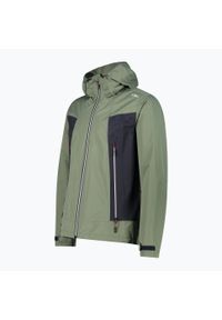 Kurtka przeciwdeszczowa męska CMP Fix Hood. Kolor: zielony. Sport: turystyka piesza #2
