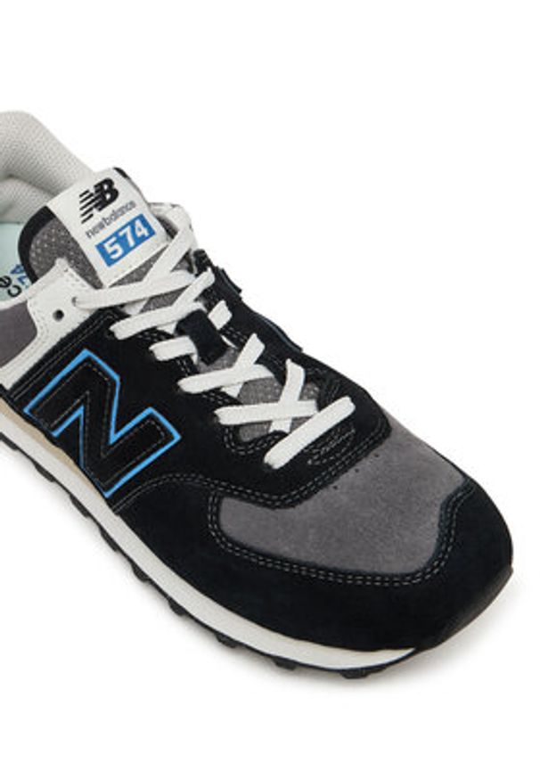 New Balance Sneakersy U574QRB Czarny. Kolor: czarny. Materiał: zamsz, skóra. Model: New Balance 574