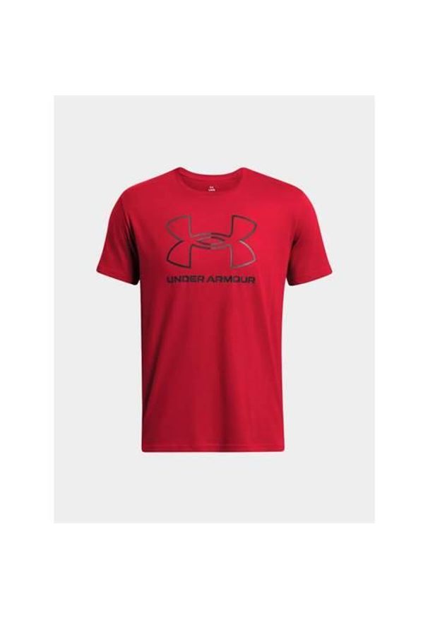 Koszulka sportowa męska Under Armour 1382915600. Kolor: czerwony, czarny, wielokolorowy. Długość rękawa: krótki rękaw. Długość: krótkie