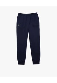 Lacoste - LACOSTE - Granatowe spodnie dresowe Sport Tennis. Kolor: niebieski. Materiał: dresówka. Wzór: haft