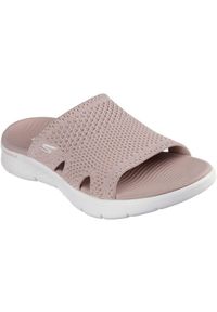skechers - Sandały Skechers Go Walk Flex Sandal, Kobiety. Kolor: różowy. Materiał: materiał