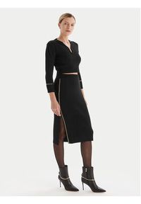 SIMONA CORSELLINI - Simona Corsellini Spódnica ołówkowa A25CPGOE0101 Czarny Slim Fit. Kolor: czarny. Materiał: wiskoza #3