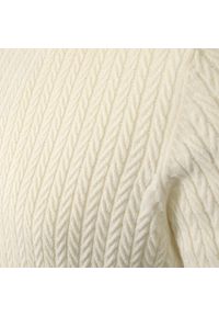 Lekki (Przejściowy) Sweter Męski z Bawełnianej Dzianiny - Pako Jeans - Ecru. Okazja: na spotkanie biznesowe, do pracy. Kolor: brązowy, beżowy, wielokolorowy. Materiał: bawełna. Styl: biznesowy, klasyczny #5