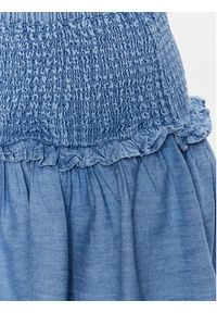 Pepe Jeans Spódnica Dolly PL901032 Niebieski Regular Fit. Kolor: niebieski. Materiał: bawełna
