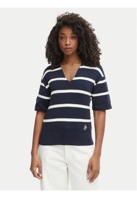 TOMMY HILFIGER - Tommy Hilfiger Sweter WW0WW45400 Granatowy Regular Fit. Kolor: niebieski. Materiał: bawełna #1