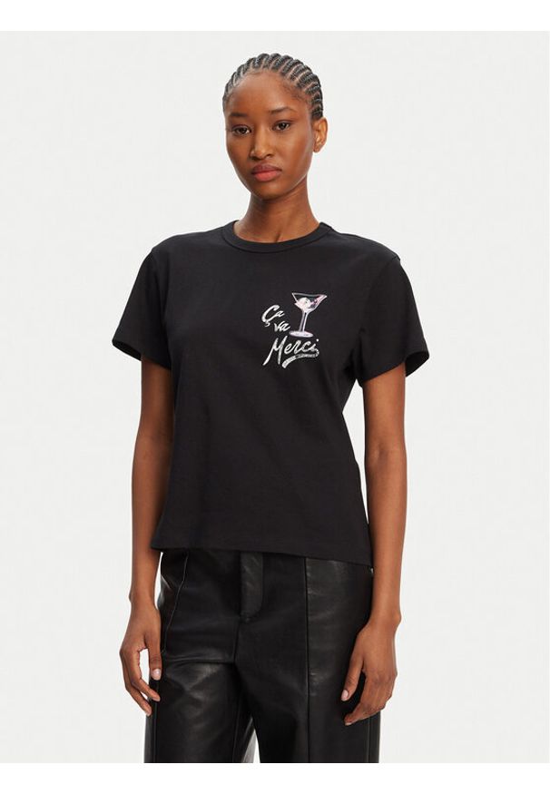 Hugo - HUGO T-Shirt Destrel_2 50544897 Czarny Loose Fit. Kolor: czarny. Materiał: bawełna