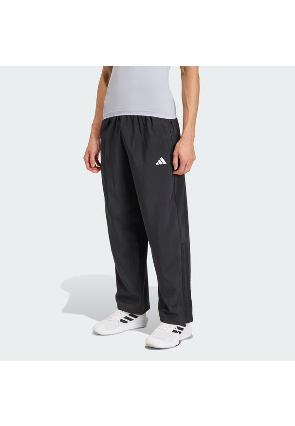 Adidas - Spodnie Power Essentials Workout. Kolor: czarny. Materiał: dresówka. Technologia: ClimaCool (Adidas). Sport: fitness
