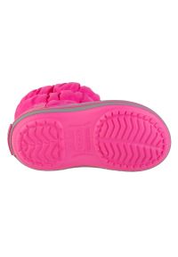 Buty Crocs Winter Puff Boot Jr 14613-6TR różowe. Kolor: różowy. Materiał: syntetyk, guma #4