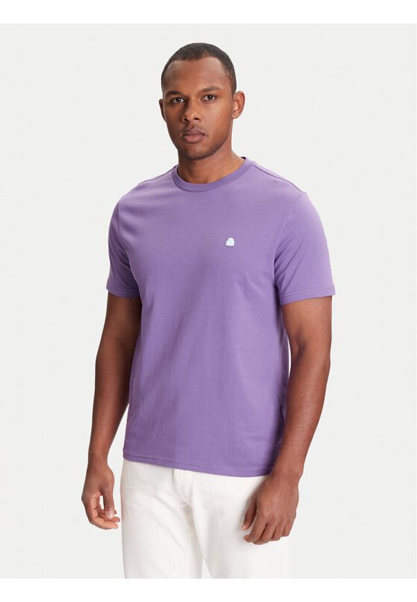 United Colors of Benetton - United Colors Of Benetton T-Shirt 3MI5J1AF7 Fioletowy Regular Fit. Kolor: fioletowy. Materiał: bawełna