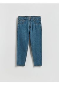Reserved - Jeansy carrot z efektem sprania - indigo jeans