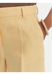 Weekend Max Mara Spodnie materiałowe Malizia 2615131112 Żółty Straight Fit. Kolor: żółty. Materiał: len #5