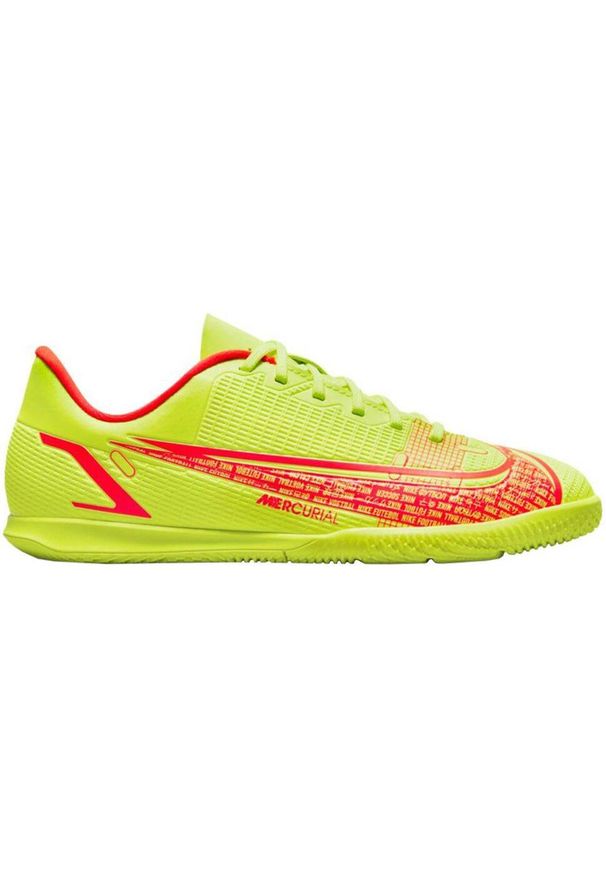 Buty piłkarskie dziecięce Nike Vapor 14 Club IC CV0826-760. Kolor: żółty. Sport: piłka nożna