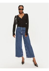 Calvin Klein Kardigan K20K207574 Czarny Regular Fit. Kolor: czarny. Materiał: wełna