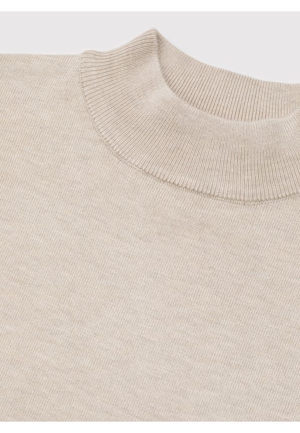 Pako Lorente - PAKO LORENTE – Beżowy półgolf męski. Okazja: na co dzień. Kolor: czarny, szary, beżowy. Materiał: poliester, wiskoza. Sezon: jesień. Styl: casual